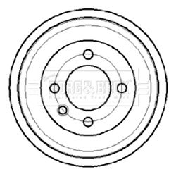 BORG & BECK Тормозной барабан BBR7043